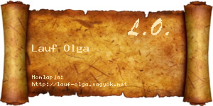 Lauf Olga névjegykártya