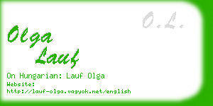 olga lauf business card